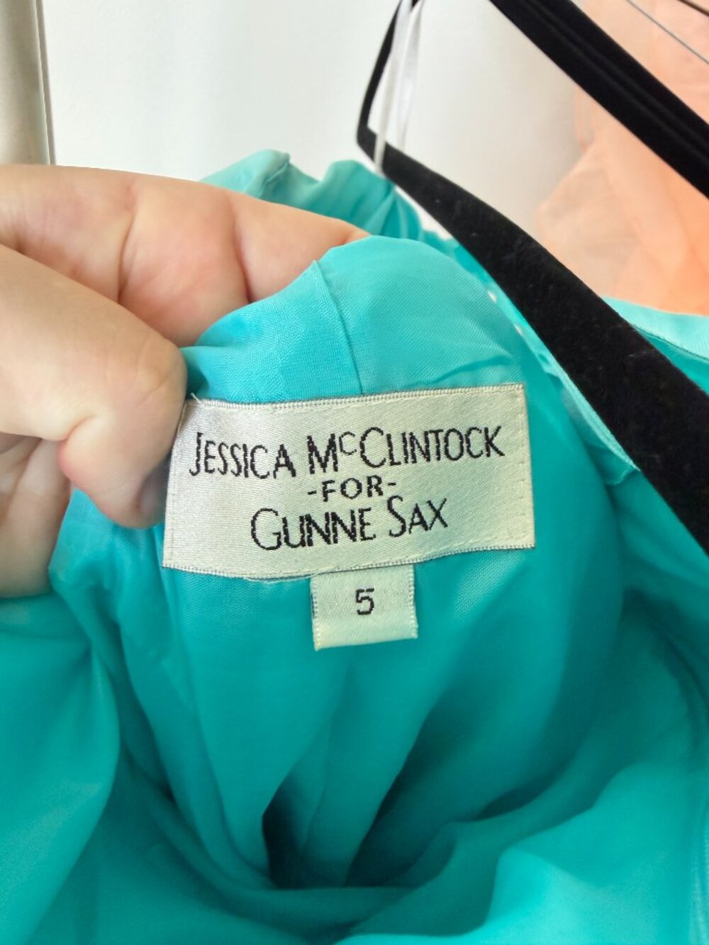 Stunning VTG Jessica McClintock for Gunne Sax Mermaid Dress Sz 5 - Picture 8 of 10